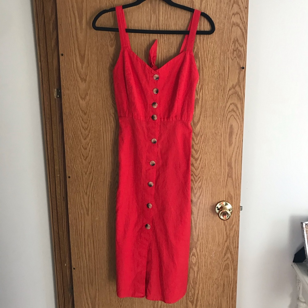 Japna Red Cotton Sundress
